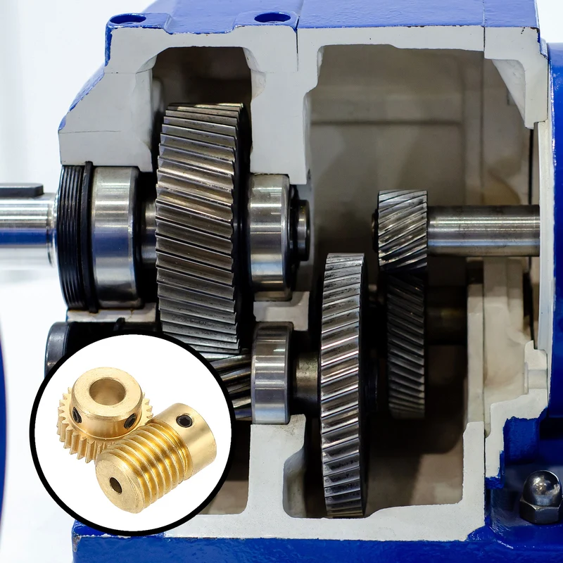 Worm Gear Set 0.5 Module 1:30 Reduction Rate(Gear-6mm Bore, Rod 3mm Bore)