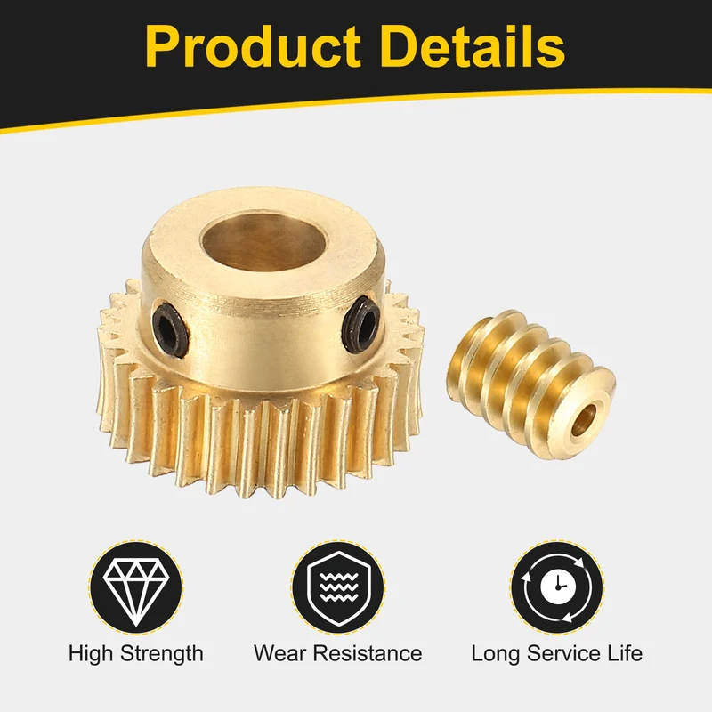 Worm Gear Set 0.5 Module 1:30 Reduction Rate(Gear-6mm Bore, Rod 1.98mm Bore)