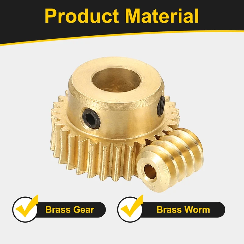 Worm Gear Set 0.5 Module 1:30 Reduction Rate(Gear-6mm Bore, Rod 1.98mm Bore)