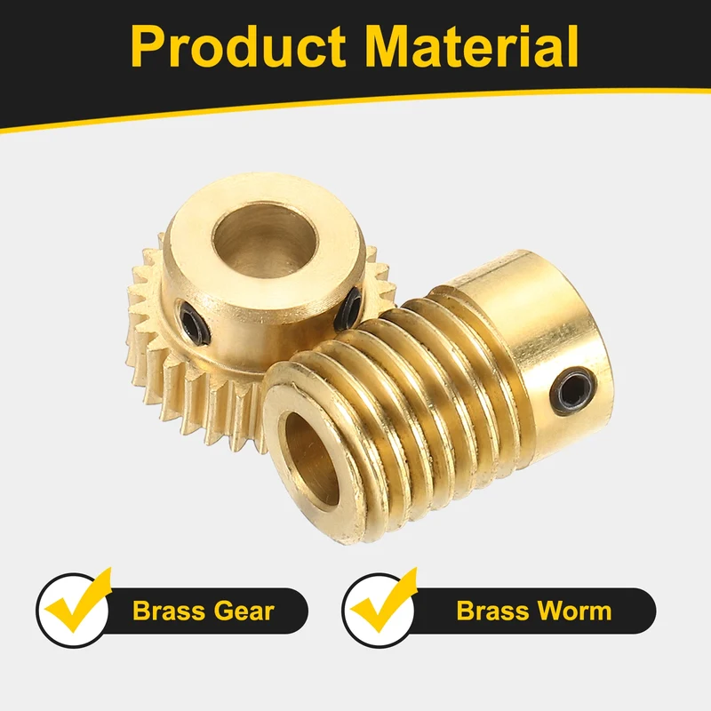 Worm Gear Set 0.5 Module 1:30 Reduction Rate(Gear-6mm Bore, Rod 6mm Bore)
