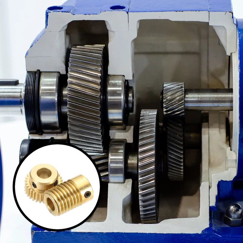 Worm Gear Set 0.5 Module 1:30 Reduction Rate(Gear-6mm Bore, Rod 6mm Bore)