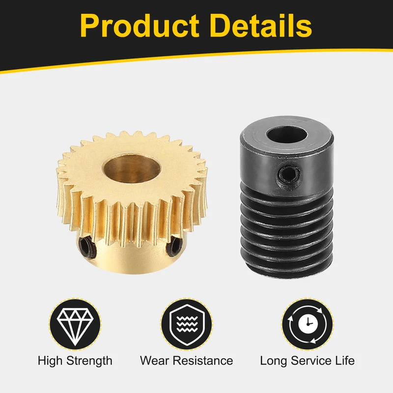 Worm Gear Set 0.5 Module 1:30 Reduction Rate(Gear-6mm Bore, Rod 5mm Bore)