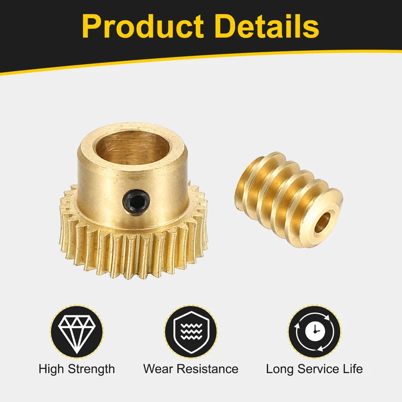 Worm Gear Set 0.5 Module 1:30 Reduction Rate(Gear-8mm Bore, Rod 1.98mm Bore)