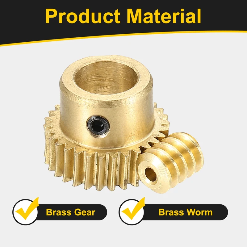 Worm Gear Set 0.5 Module 1:30 Reduction Rate(Gear-8mm Bore, Rod 1.98mm Bore)