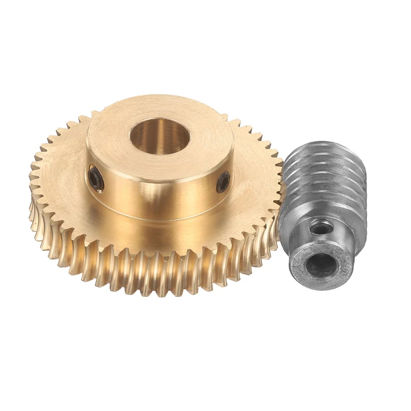 Worm Gear Set 1 Module 50:1 Reduction Rate(Gear-12mm Bore, Rod 6mm Bore)