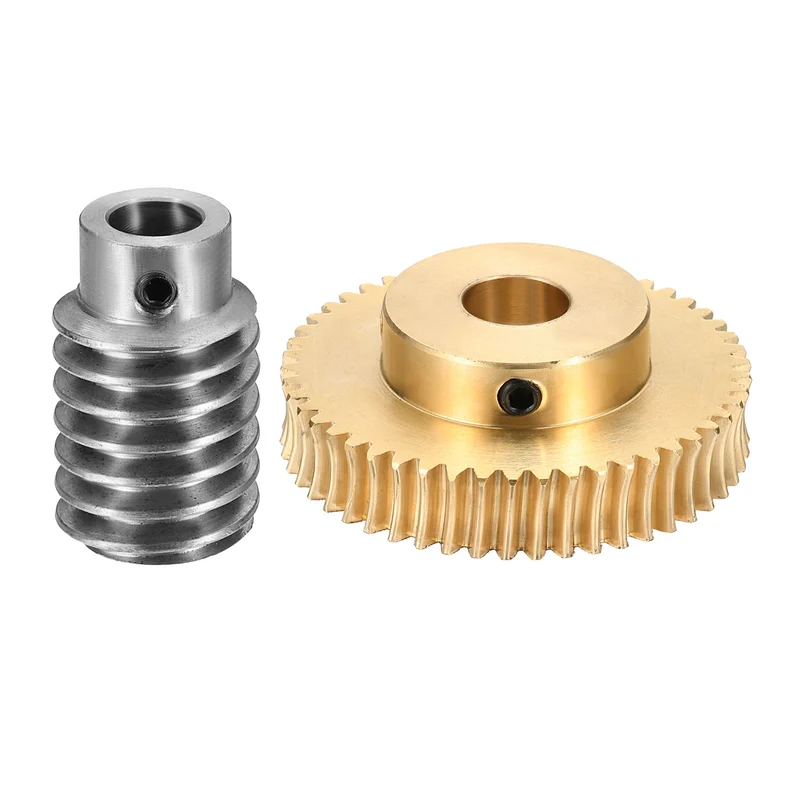 Worm Gear Set 1 Module 50:1 Reduction Rate(Gear-12mm Bore, Rod 8mm Bore)