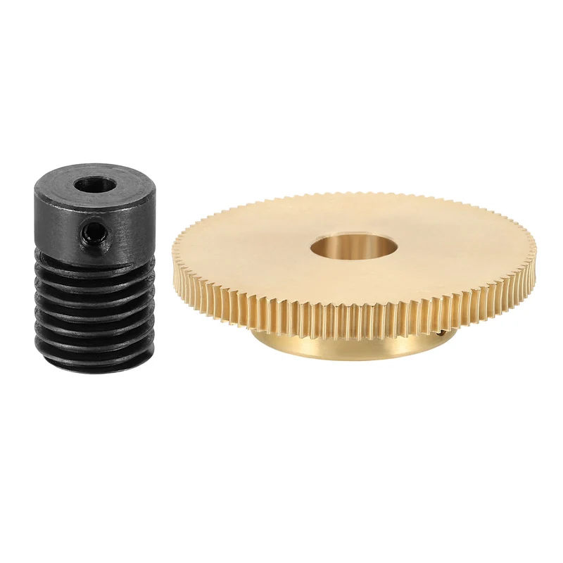 Worm Gear Set 0.5 Module 100:1 Reduction Rate(Gear-12mm Bore, Rod 4mm Bore)