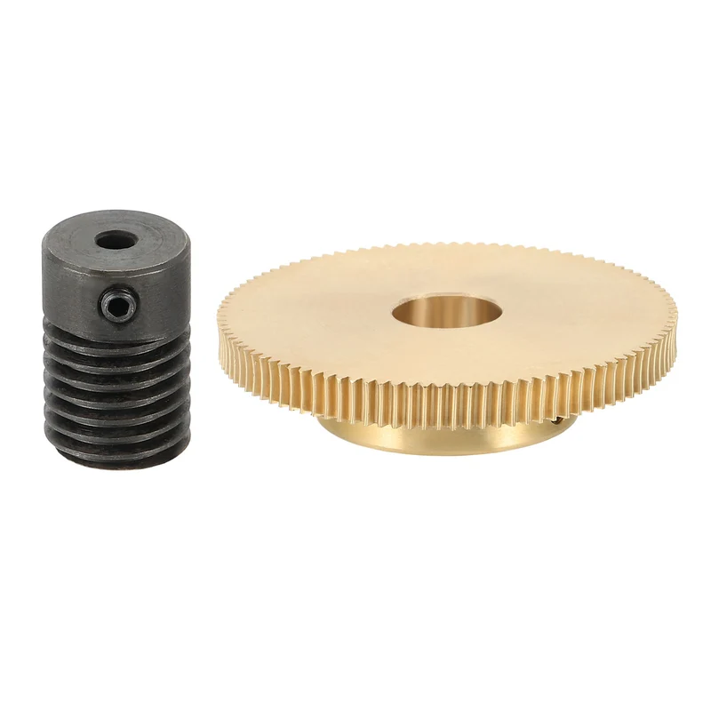 Worm Gear Set 0.5 Module 100:1 Reduction Rate(Gear-12mm Bore, Rod 3mm Bore)