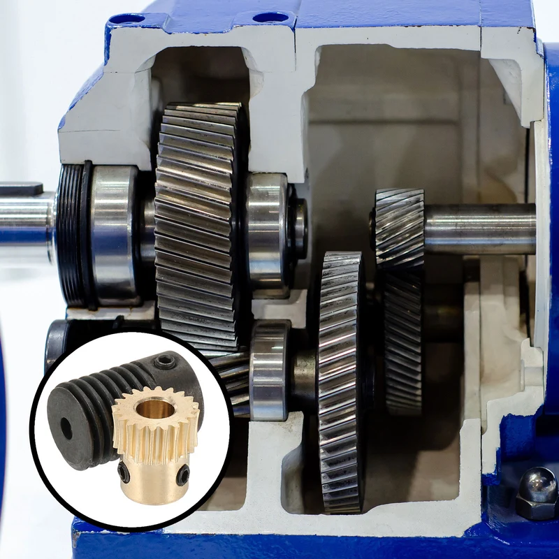 Worm Gear Set 0.5 Module 20:1 Reduction Rate(Gear-5mm Bore, Rod 3mm Bore)