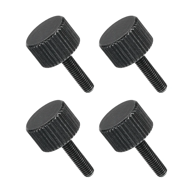 8 PCS M3x12mm Flat Knurled Head Thumb Screws for Household Appliances, Black