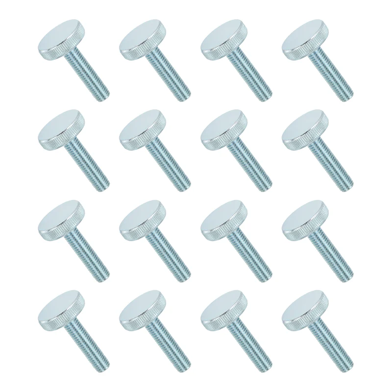 16 PCS M10x45mm Flat Knurled Head Thumb Screws for Household Appliances