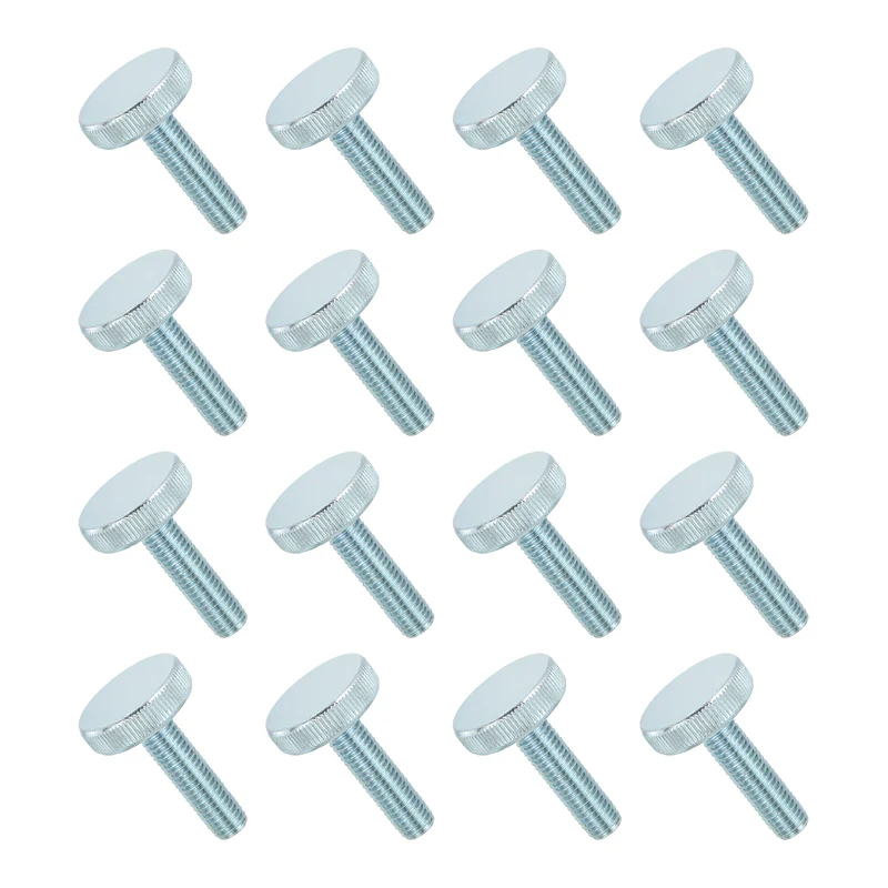 16 PCS M10x40mm Flat Knurled Head Thumb Screws for Household Appliances