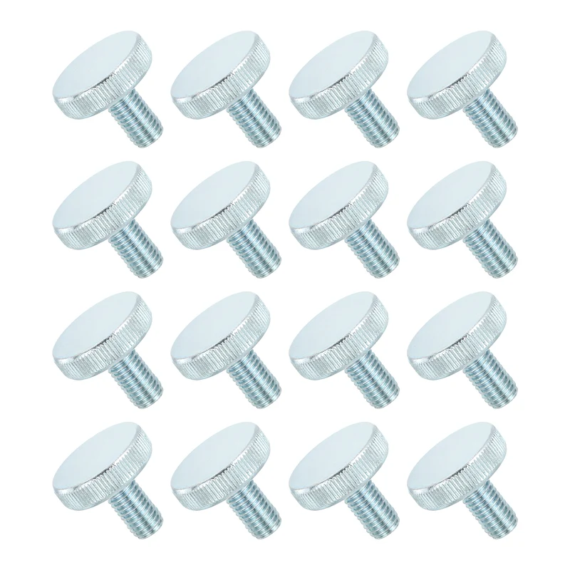 16 PCS M10x20mm Flat Knurled Head Thumb Screws for Household Appliances
