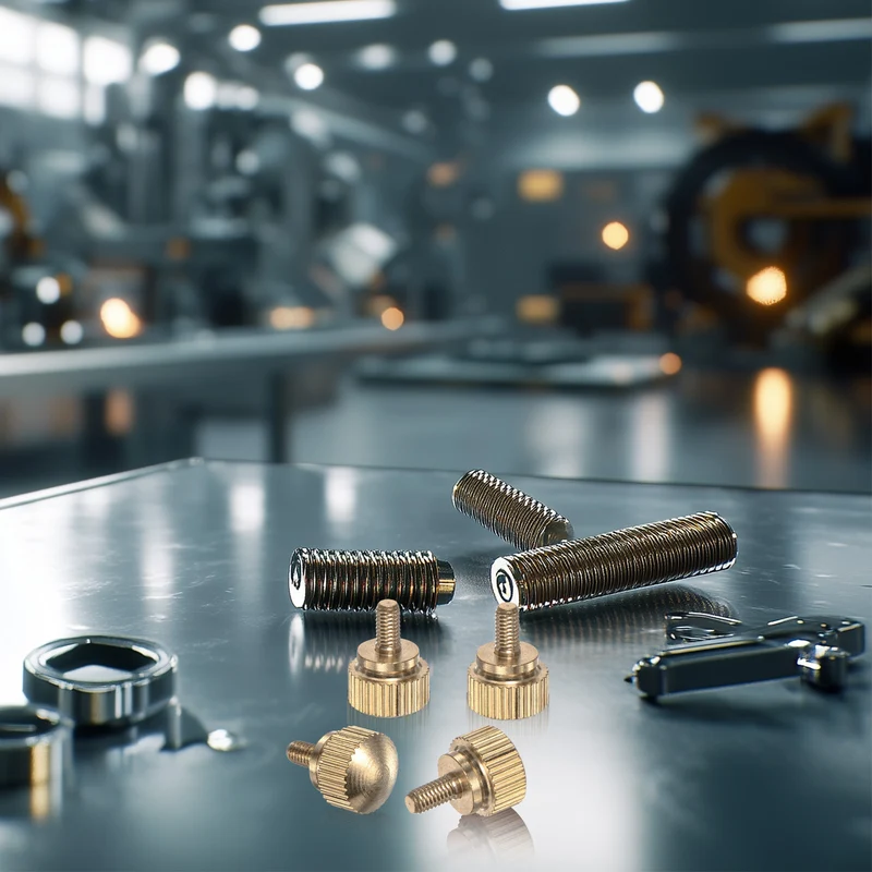 6-Pack Knurled Thumb Screws, M3x6mm Solid Brass Knobs Bolts