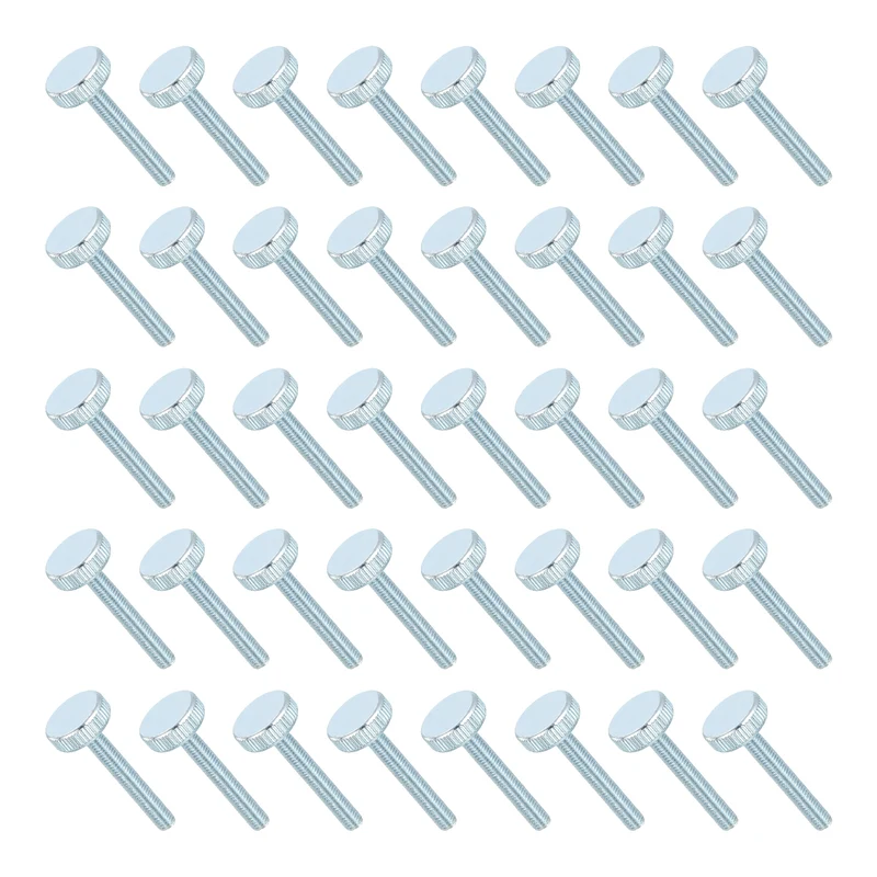 40 PCS M5x35mm Flat Knurled Head Thumb Screws for Household Appliances