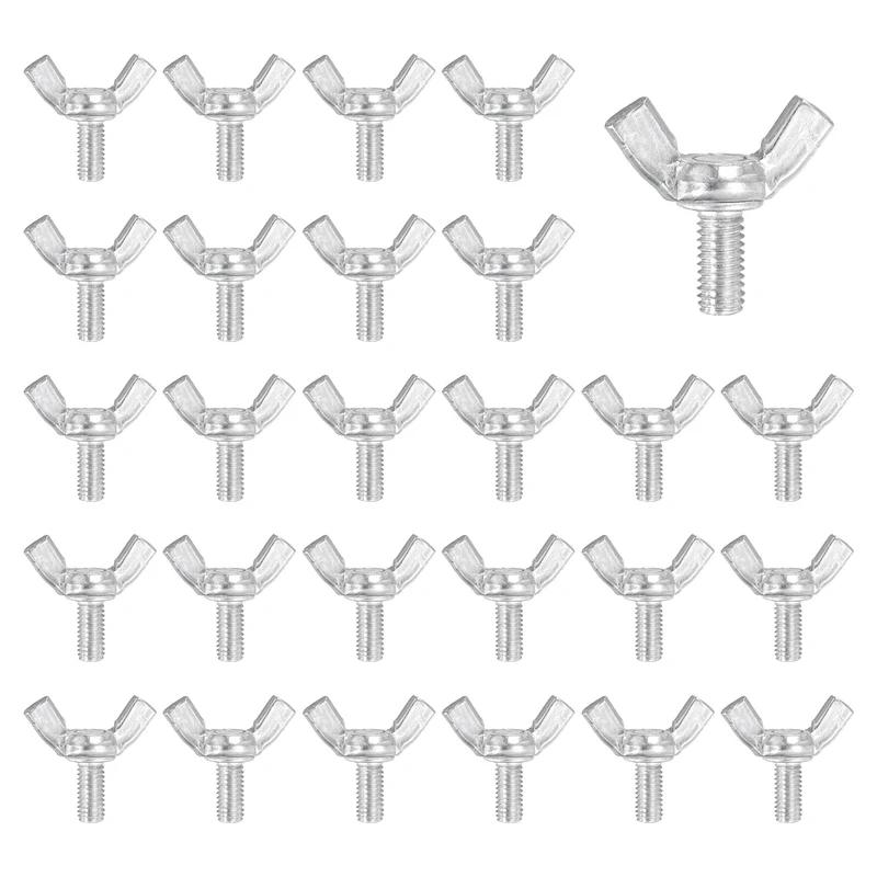 40 Pcs M5x10mm Wing Butterfly Screw Bolts, Carbon Steel Zinc Plated Wing Bolt