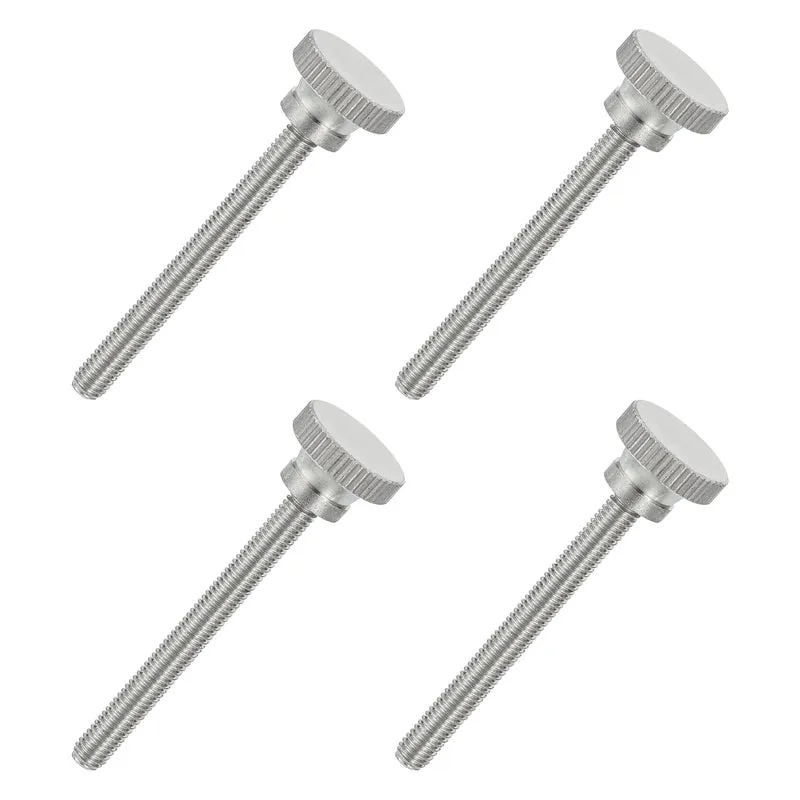 4PCS M5 x 50mm Flat Knurled Head Thumb Screws for Household Appliances