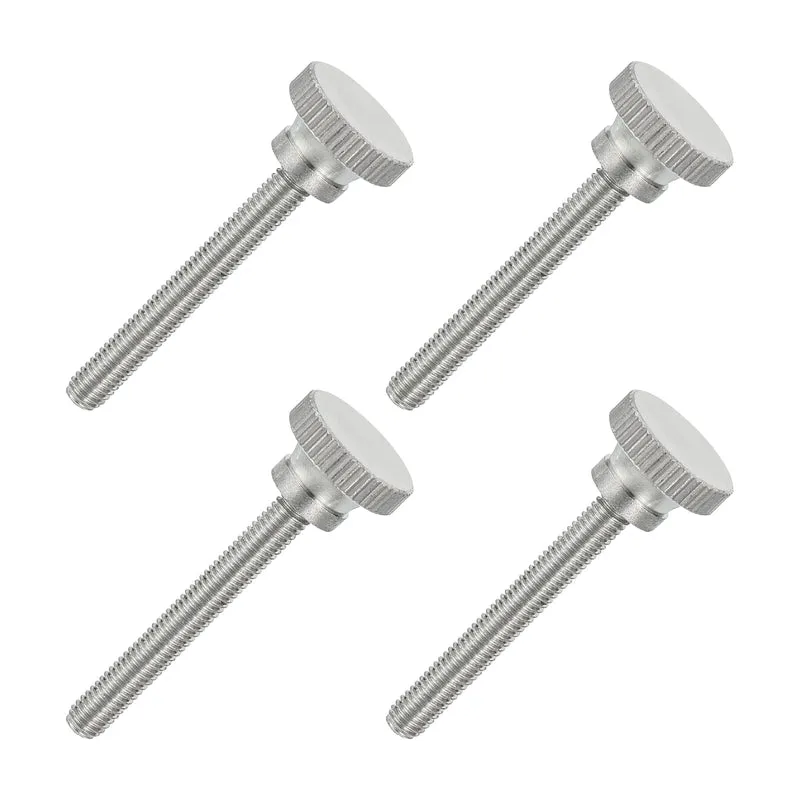 4 PCS M5 x 40mm Flat Knurled Head Thumb Screws for Household Appliances