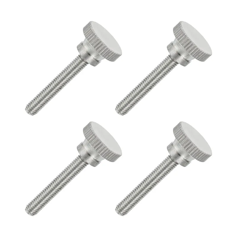 4PCS M5 x 30mm Flat Knurled Head Thumb Screws for Household Appliances