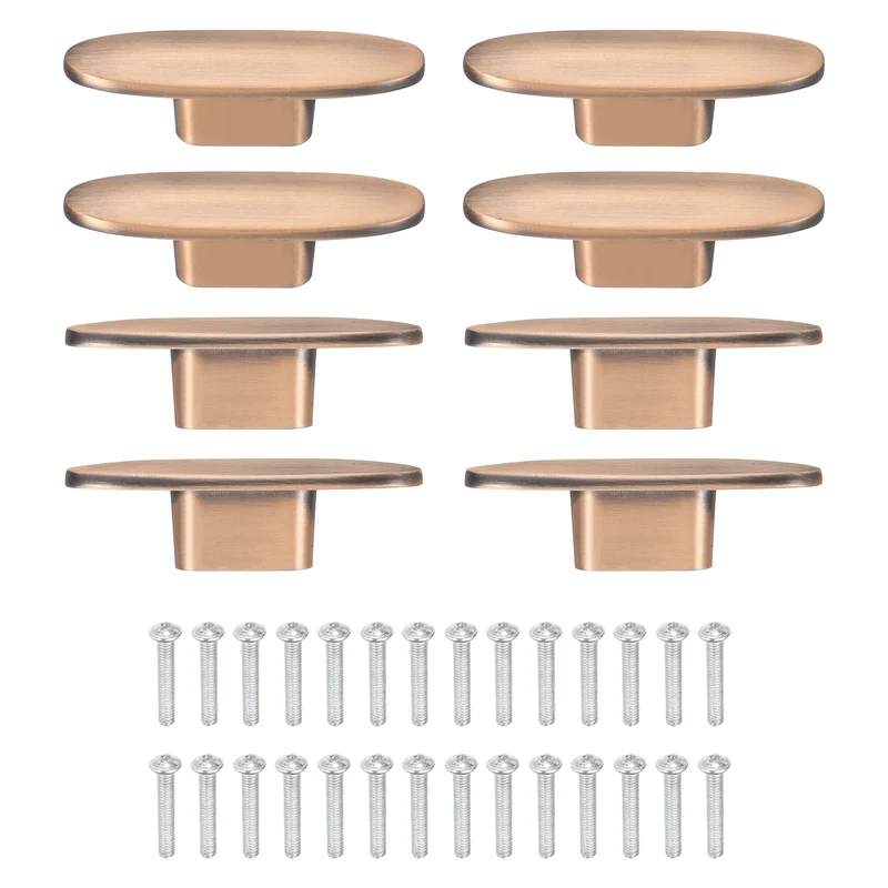 8Pcs Drawer Knobs, 2.2" Length Drawer Pulls Bar Modern Handle, Copper