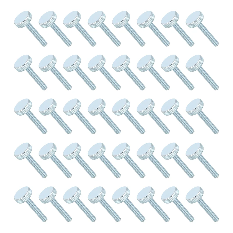 40 PCS M5x30mm Flat Knurled Head Thumb Screws for Household Appliances