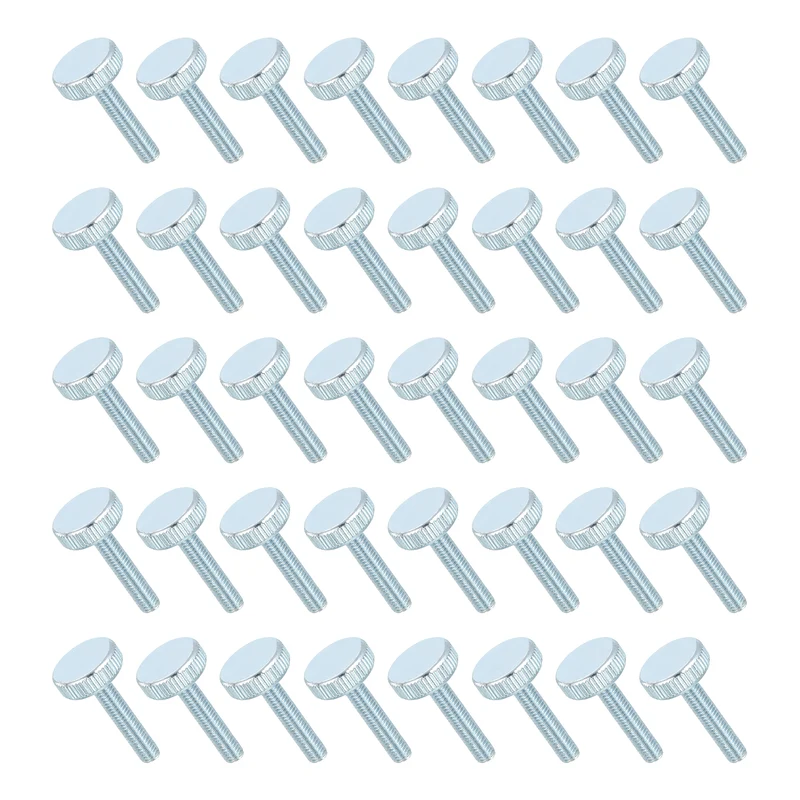 40 PCS M5x25mm Flat Knurled Head Thumb Screws for Household Appliances