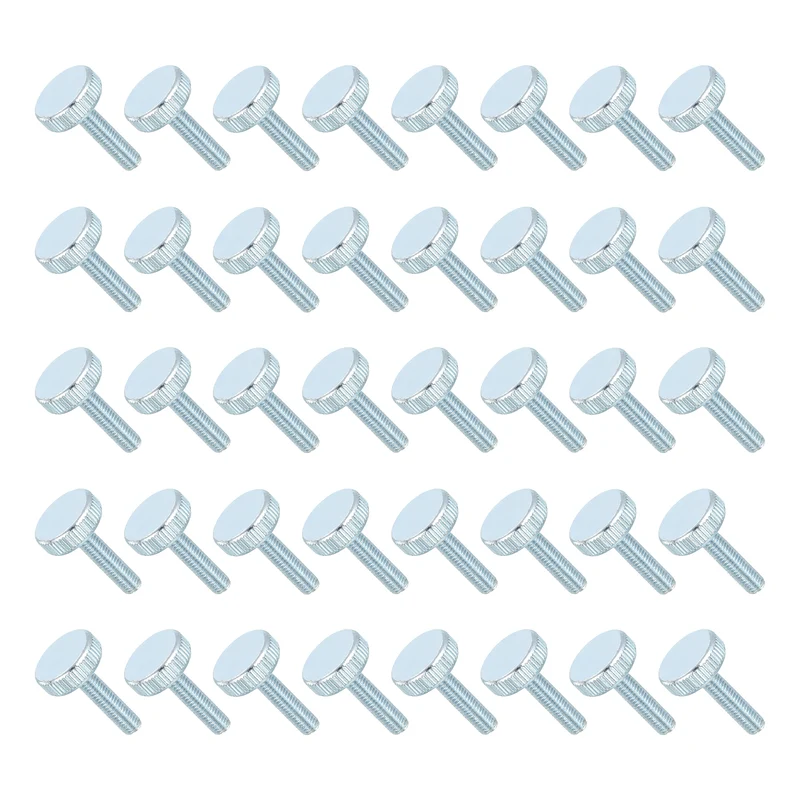 40 PCS M5x20mm Flat Knurled Head Thumb Screws for Household Appliances