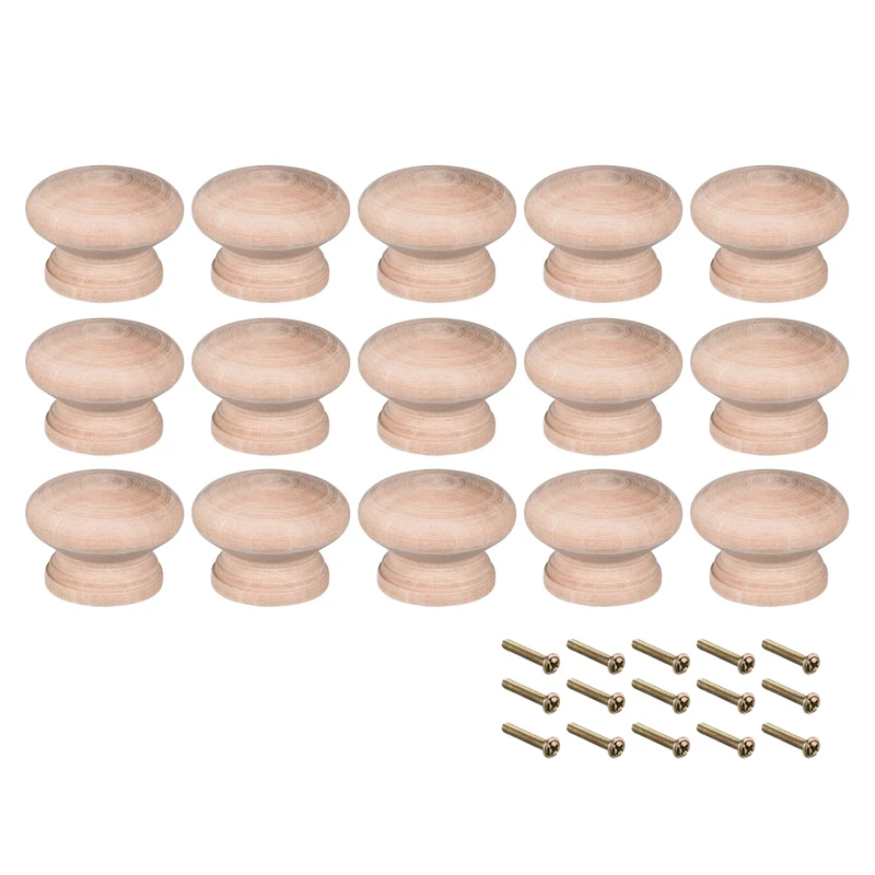 Round Pull Knob Handle 45mm Dia Traditional Cabinet Furniture Kitchen Drawer 15pcs