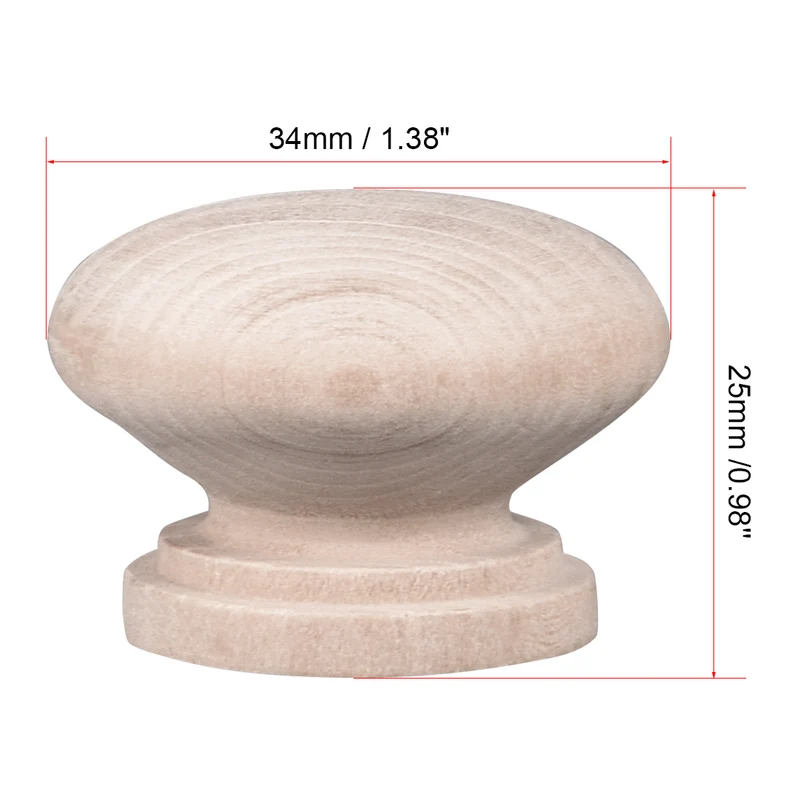 Round Pull Knob Handle 33mm Dia Traditional Cabinet Furniture Drawer 15pcs