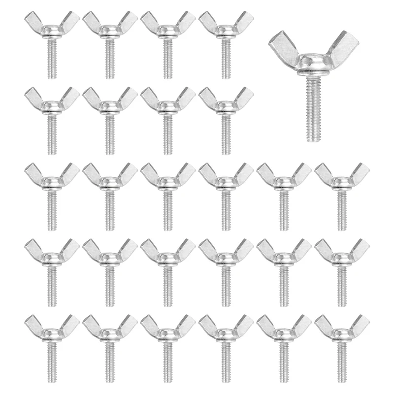 40 Pcs M4x16mm Wing Butterfly Screw Bolts, Carbon Steel Zinc Plated Wing Bolt