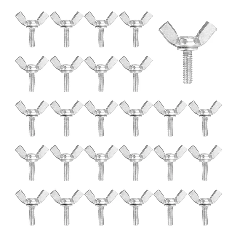 40 Pcs M4x12mm Wing Butterfly Screw Bolts, Carbon Steel Zinc Plated Wing Bolt