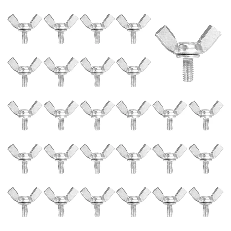 40 Pcs M4x8mm Wing Butterfly Screw Bolts, Carbon Steel Zinc Plated Wing Bolt