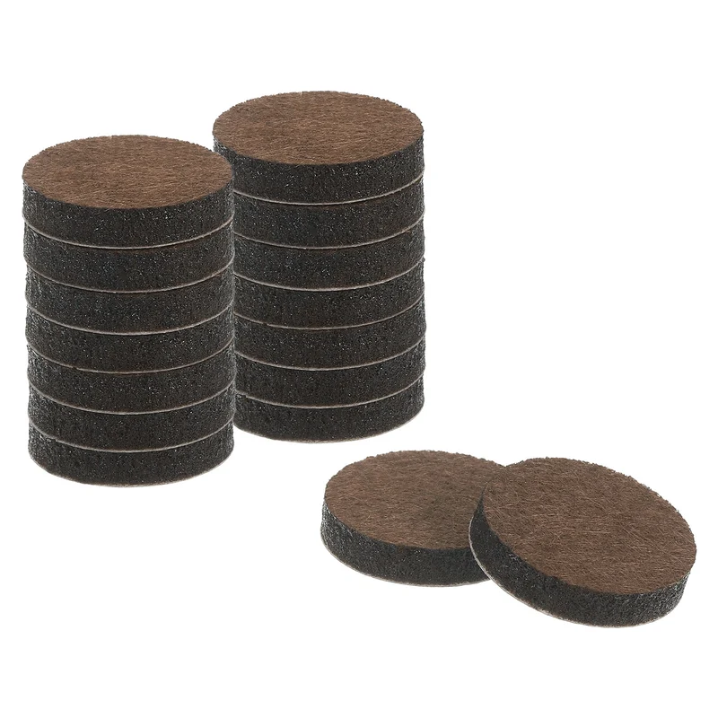 Furniture Sliders, 16Pcs 1" - Self Adhesive Felt Furniture Pads (Brown)