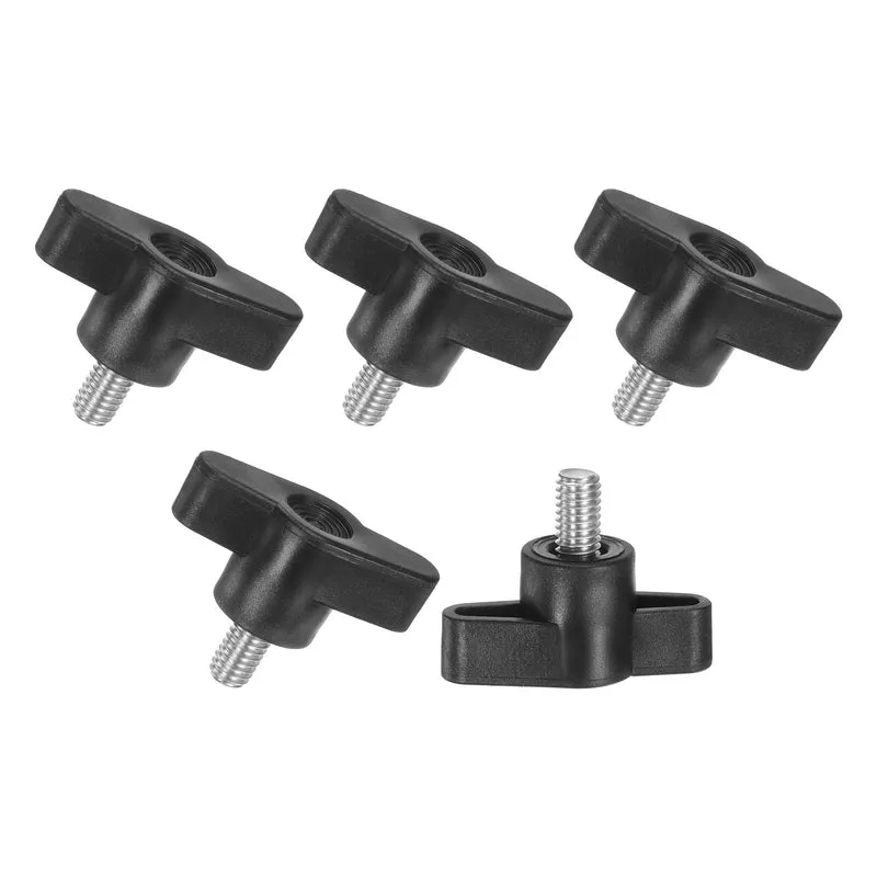 5-Pack Thumb Screws, M6x10mm Tee Wing Knobs, 304 Stainless Steel T Handles Knob
