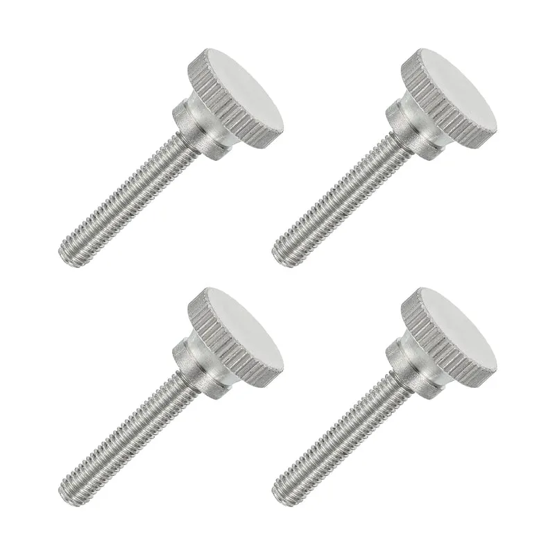 4PCS M5 x 25mm Flat Knurled Head Thumb Screws for Household Appliances