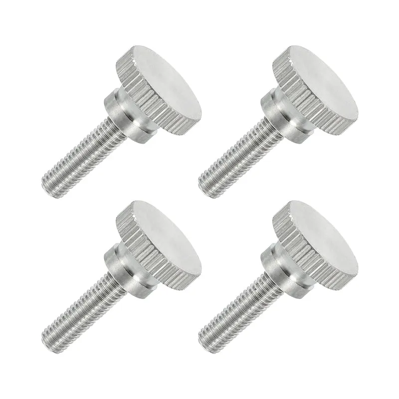 4 PCS M5 x 20mm Flat Knurled Head Thumb Screws for Household Appliances