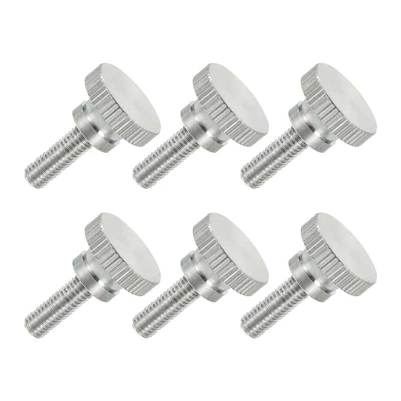 6Pcs M5 x 16mm Flat Knurled Head Thumb Screws for Household Appliances