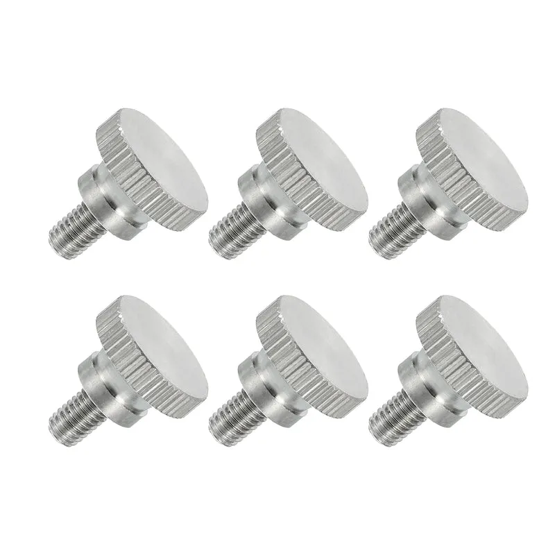 6PCS M5 x 8mm Flat Knurled Head Thumb Screws for Household Appliances