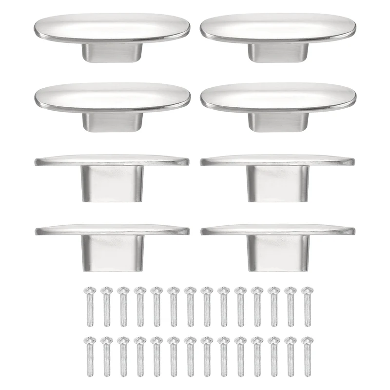 8Pcs Drawer Knobs, 2.2" Length Drawer Pulls Bar Modern Handle, Silver