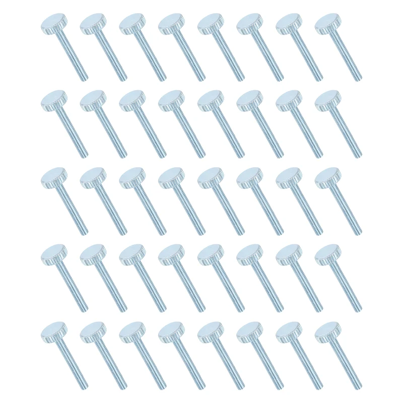 40 PCS M4x30mm Flat Knurled Head Thumb Screws for Household Appliances