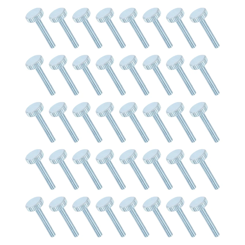 40 PCS M4x25mm Flat Knurled Head Thumb Screws for Household Appliances