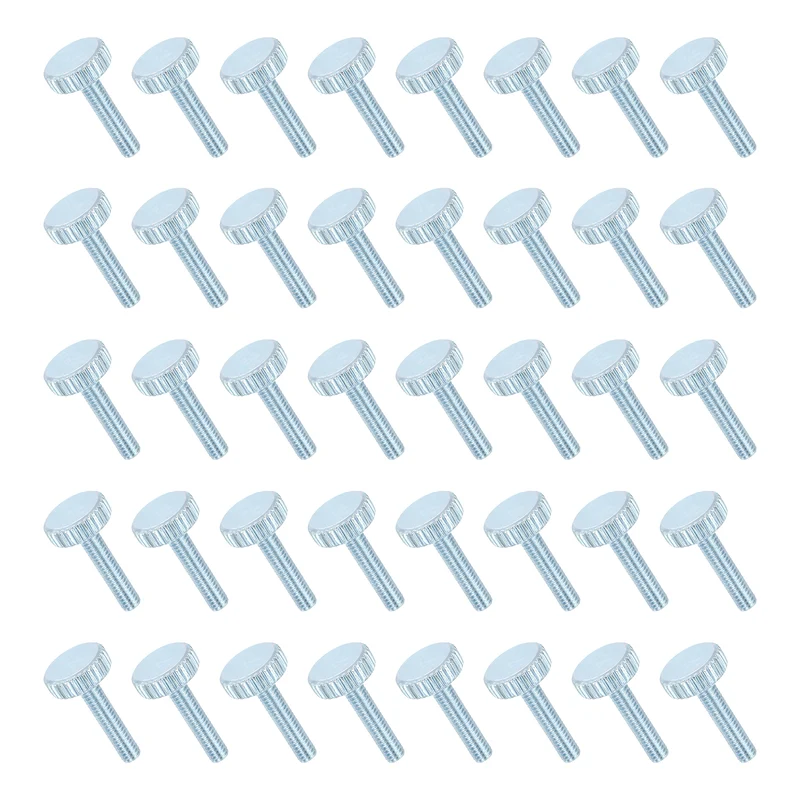 40 PCS M4x18mm Flat Knurled Head Thumb Screws for Household Appliances