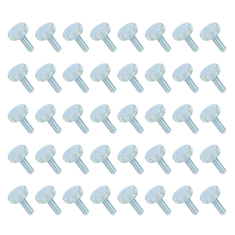 40 PCS M4x12mm Flat Knurled Head Thumb Screws for Household Appliances