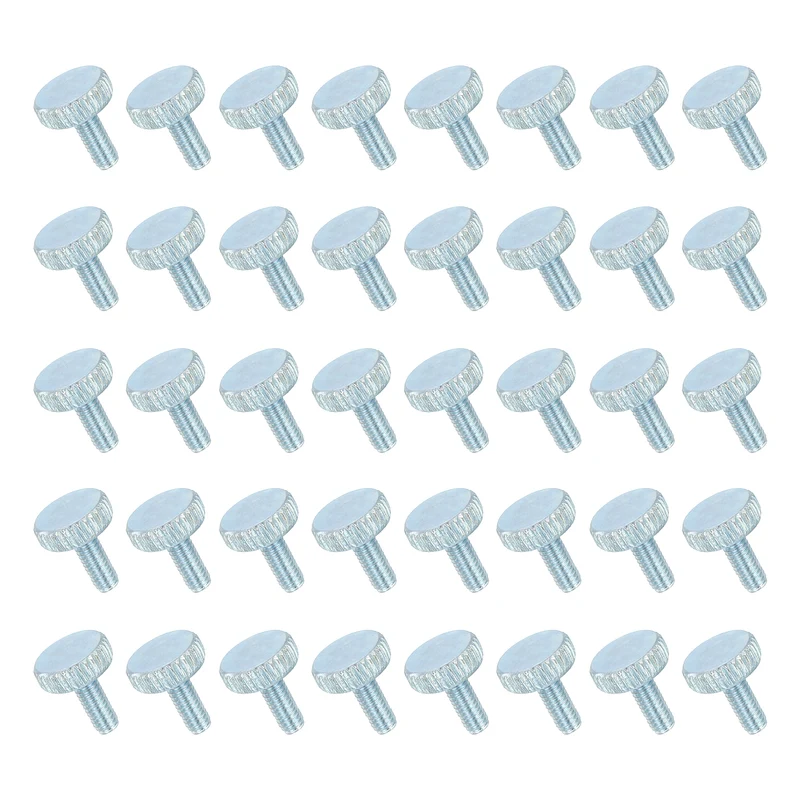 40PCS M4x10mm Flat Knurled Head Thumb Screws for Household Appliances