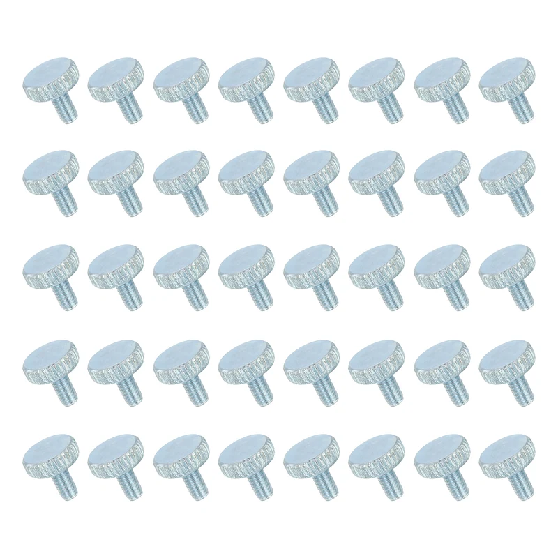 40 PCS M4x8mm Flat Knurled Head Thumb Screws for Household Appliances