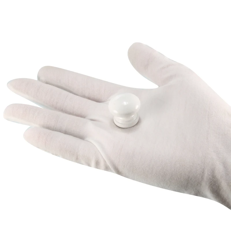 Round Pull Knob Handle 24mm Dia Cabinet Furniture Bedroom Kitchen White 10pcs
