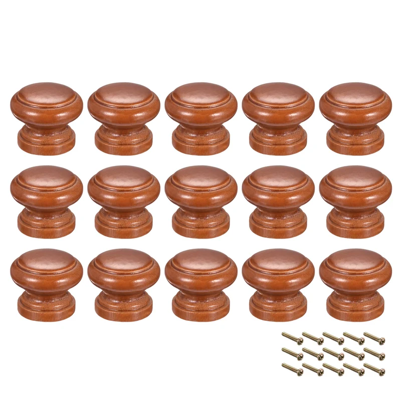 Round Pull Knob Handle 28mm Dia Cabinet Furniture Bedroom Kitchen Drawer 15pack