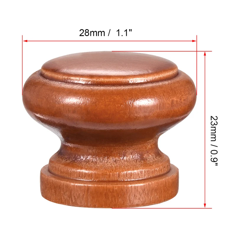 Round Pull Knob Handle 28mm Dia Cabinet Furniture Bedroom Kitchen Drawer 5pcs