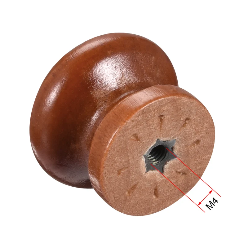 Round Pull Knob Handle 28mm Dia Cabinet Furniture Bedroom Kitchen Drawer 5pcs