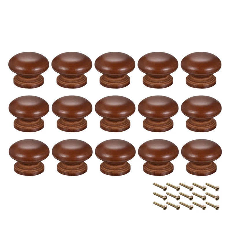 Round Pull Knob Handle 35mm Dia Cabinet Bedroom Kitchen Drawer 15pcs